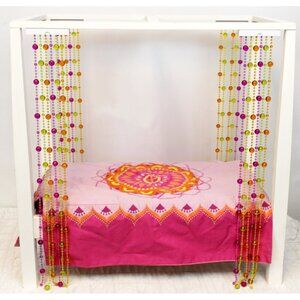 Retired American Girl Julie Albright's Bed Groovy Beaded Curtains Stripe